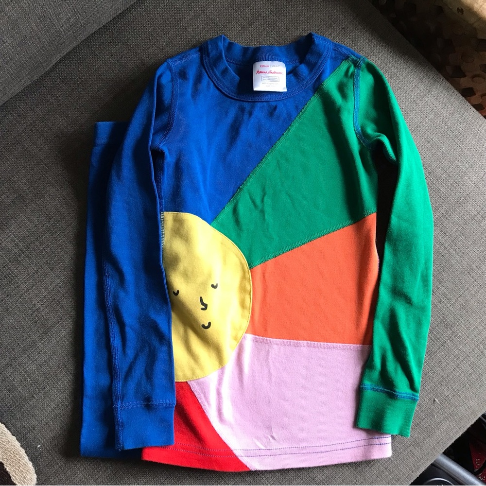Hanna Anderson Rainbow Sun Pajamas - Size 6 EUC